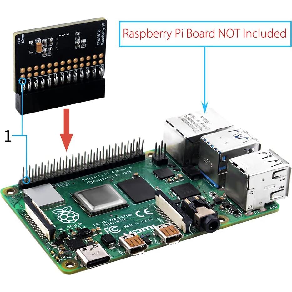 Módulo TPM 2.0 GeeekPi para Raspberry Pi - TPM9670