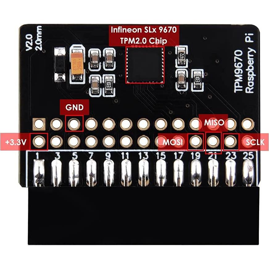 Módulo TPM 2.0 GeeekPi para Raspberry Pi - TPM9670