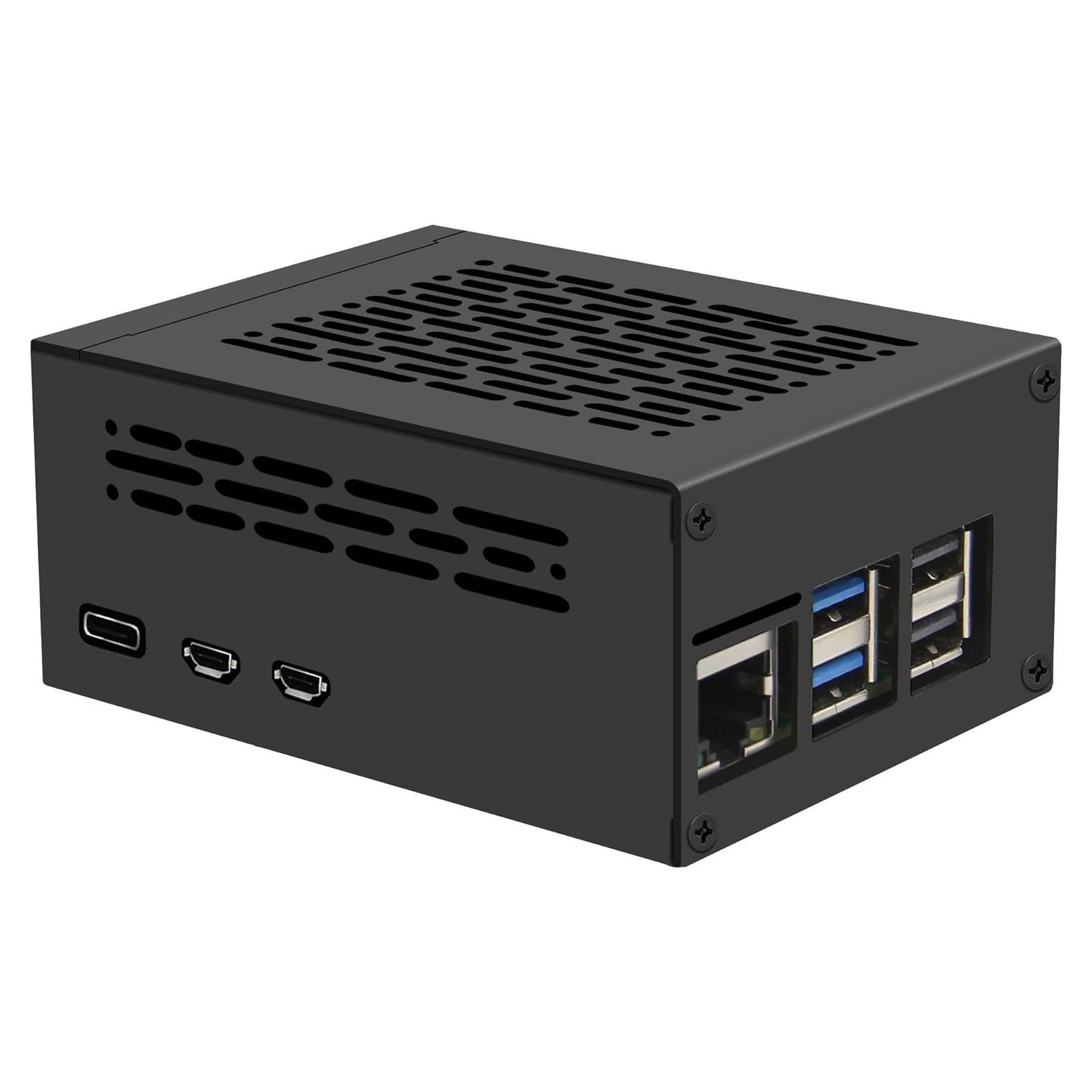 Caja de Metal Geekworm P579 para Raspberry Pi 5 con Enfriador