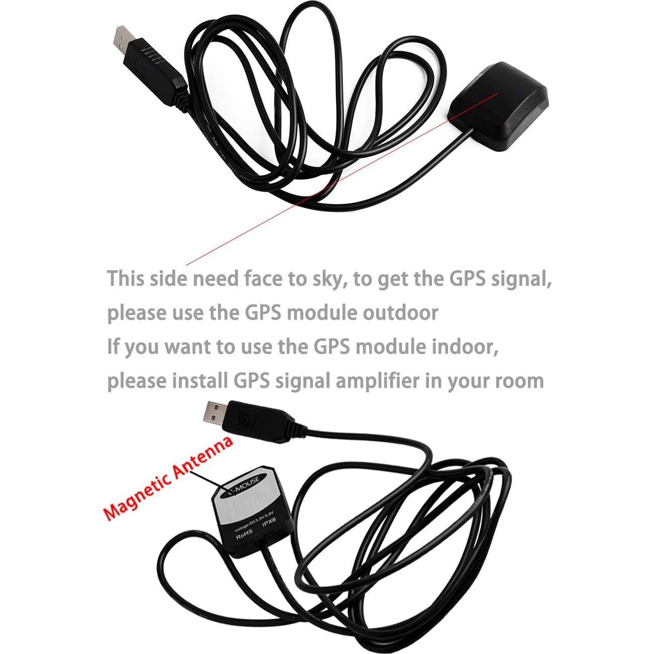 Módulo GPS USB VK-162 Geekstory Antena Externa 15x10cm