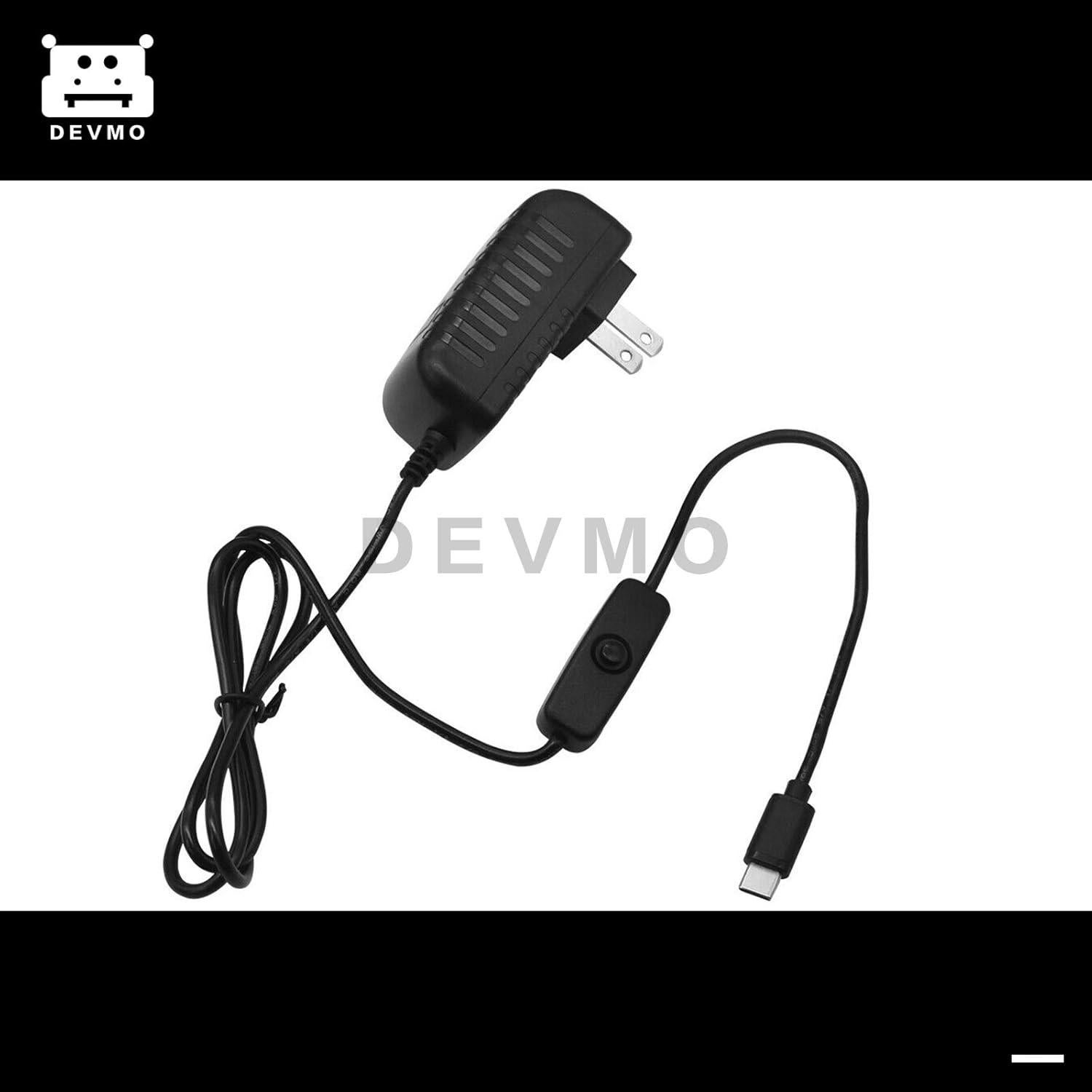 Fuente de Alimentación DEVMO 5V 3A USB-C con Interruptor