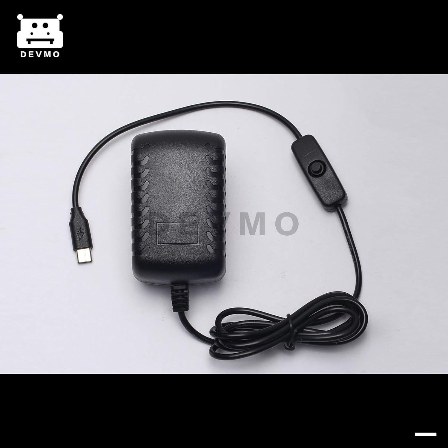 Fuente de Alimentación DEVMO 5V 3A USB-C con Interruptor
