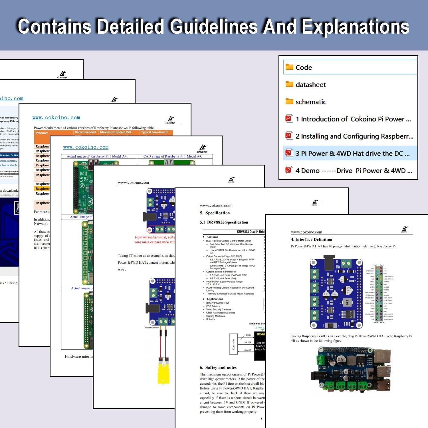 Escudo HAT Robot 4WD LK COKOINO para Raspberry Pi