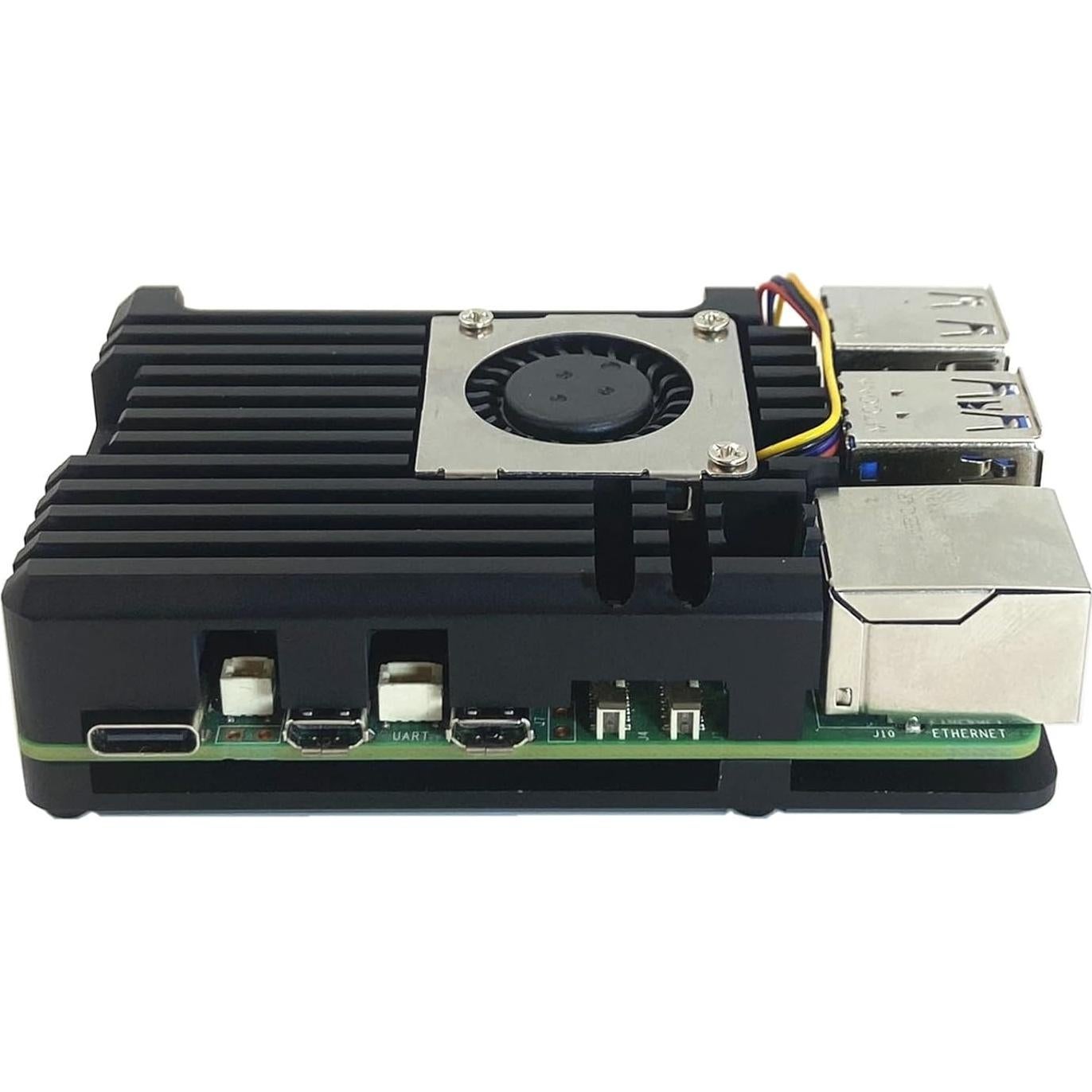 Caja de Aluminio para Raspberry Pi 5 con Ventilador de Enfriamiento