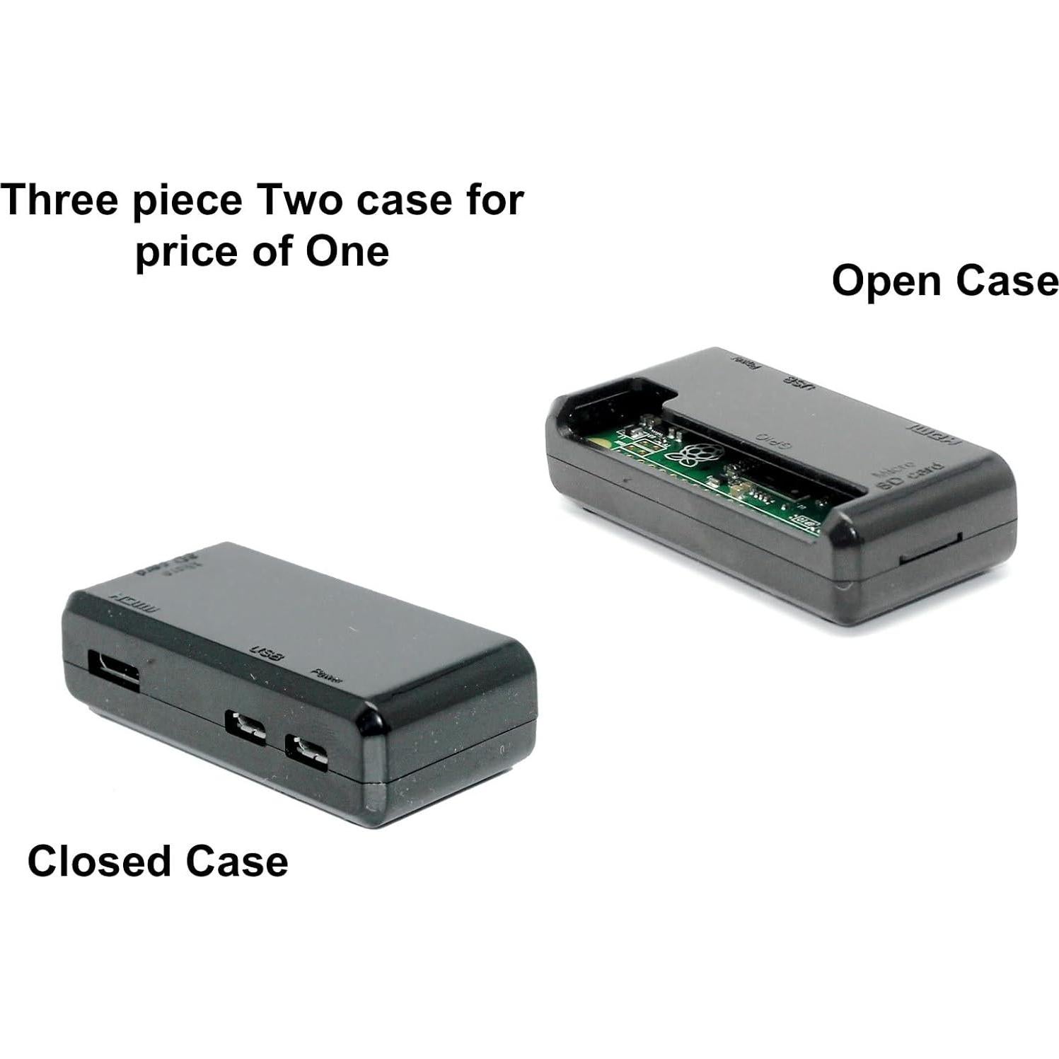 SB Components Raspberry Pi Zero Case Protective Case Cover for Raspberry Pi Zero & Zero 2 W - Black