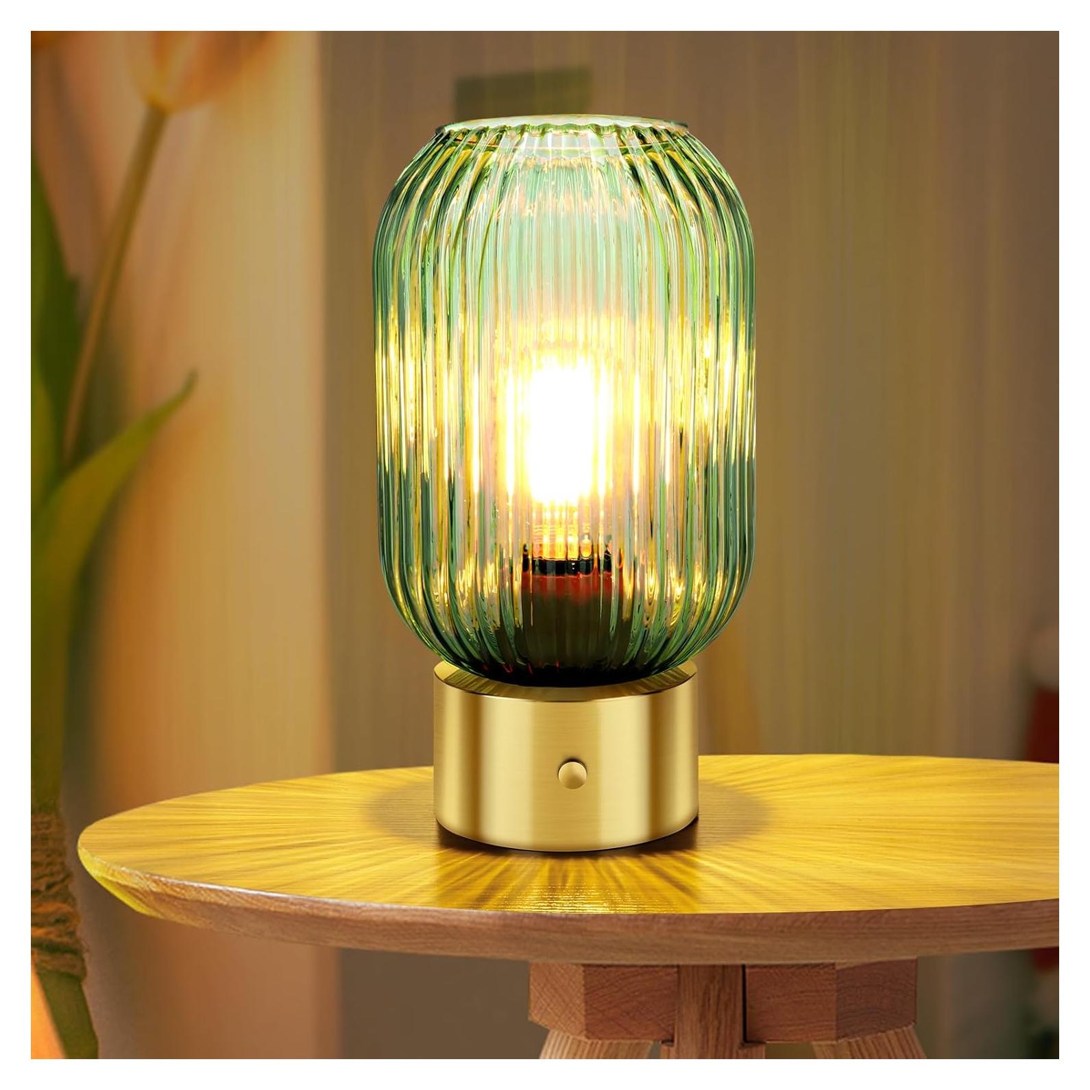 Lámpara de Mesa Recargable LEDIKON Vintage Dimmable 3 Niveles