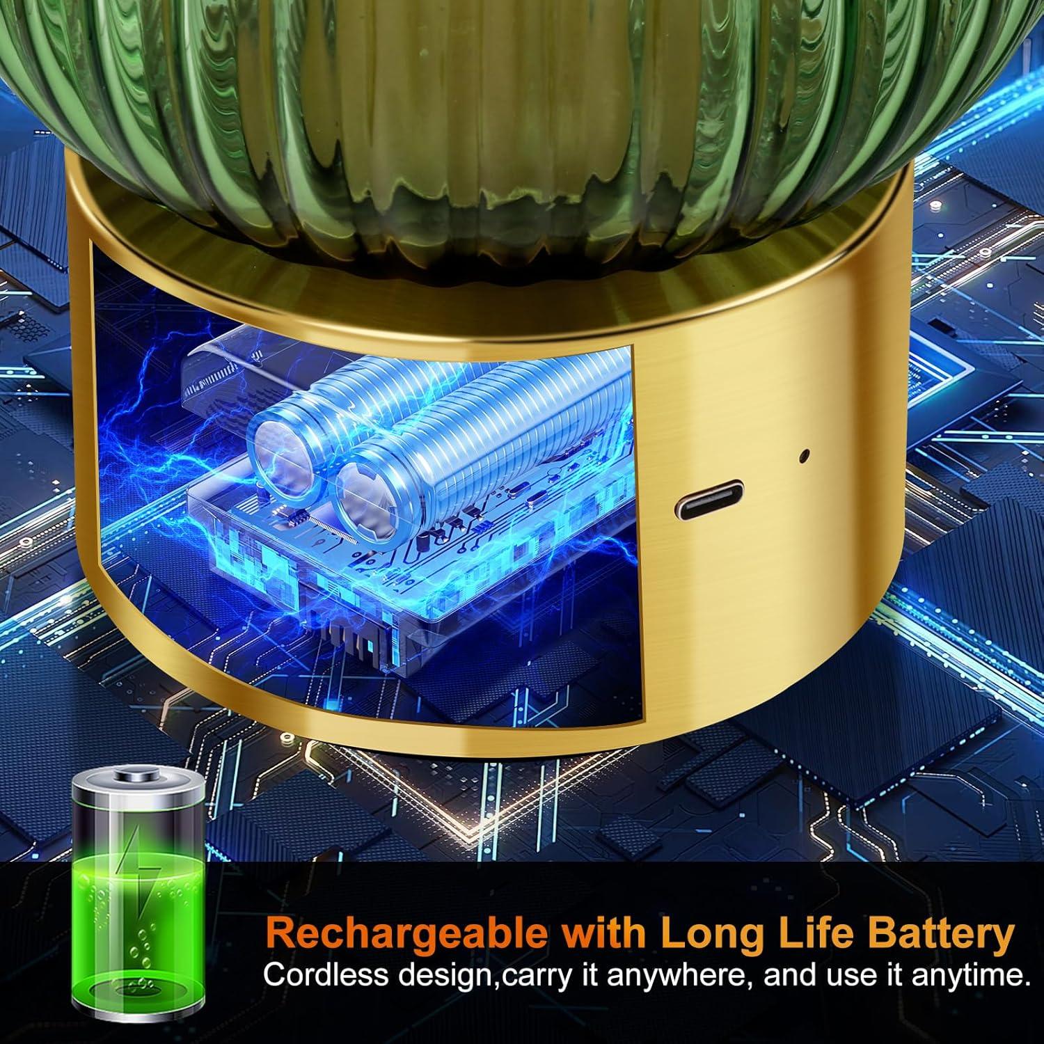 Lámpara de Mesa Recargable LEDIKON Vintage Dimmable 3 Niveles