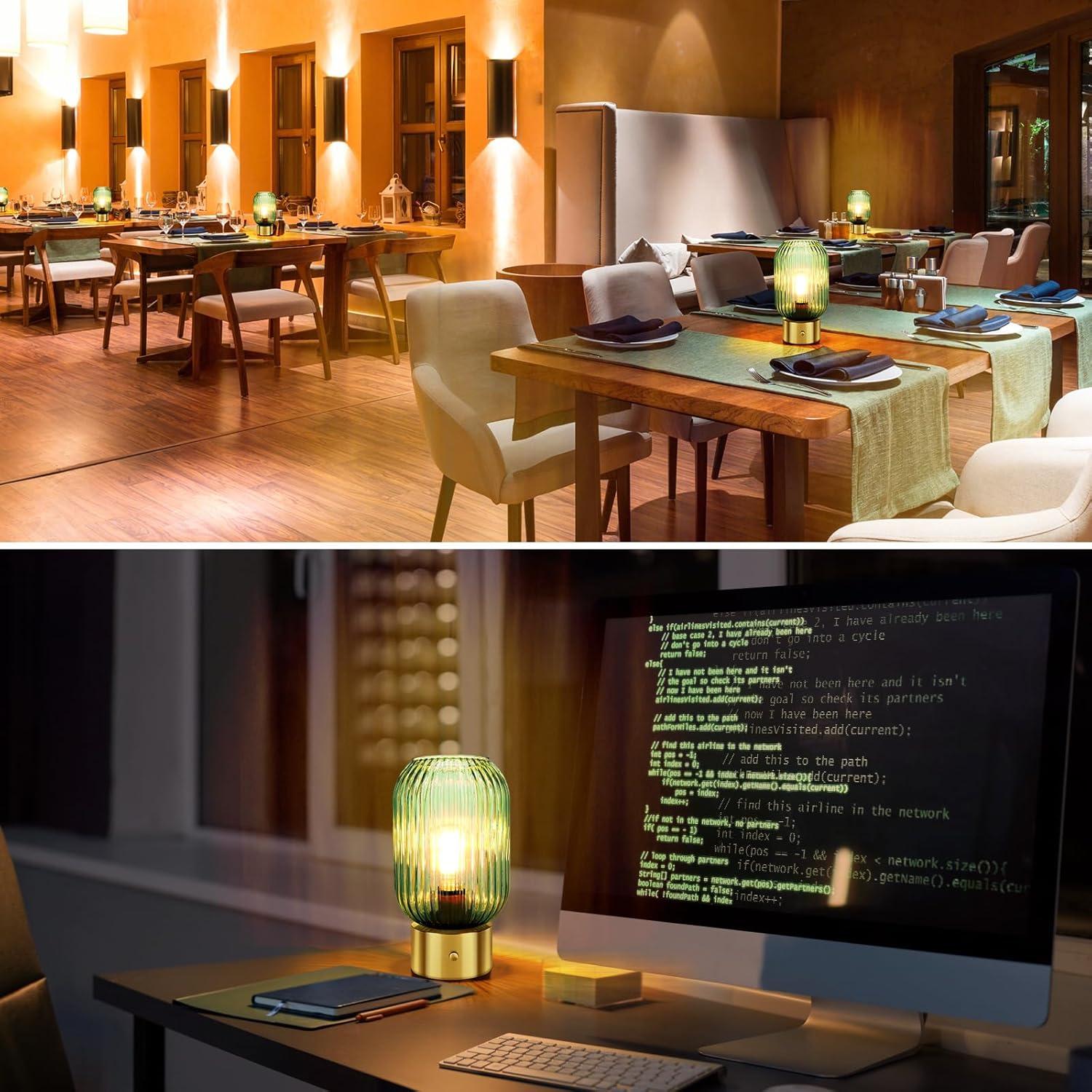 Lámpara de Mesa Recargable LEDIKON Vintage Dimmable 3 Niveles