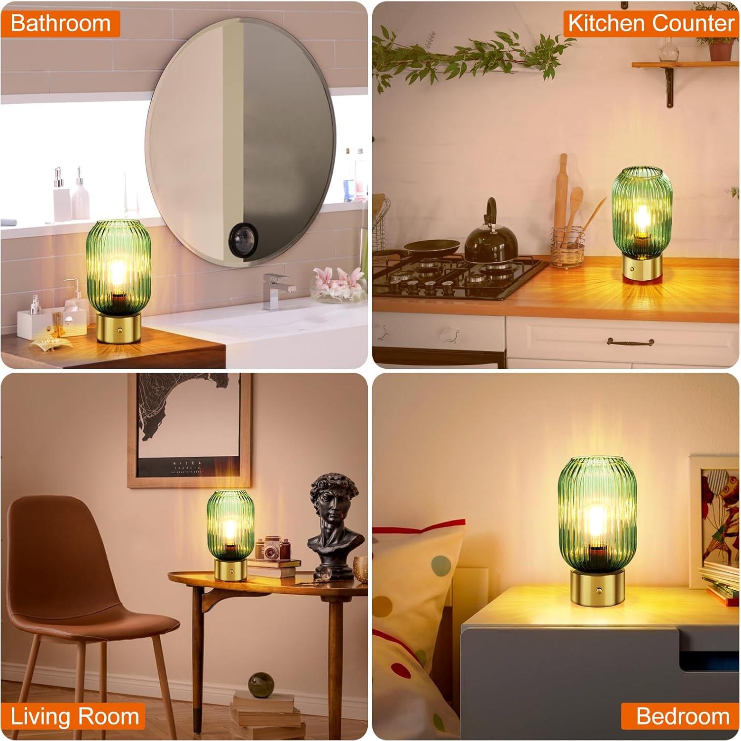 Lámpara de Mesa Recargable LEDIKON Vintage Dimmable 3 Niveles