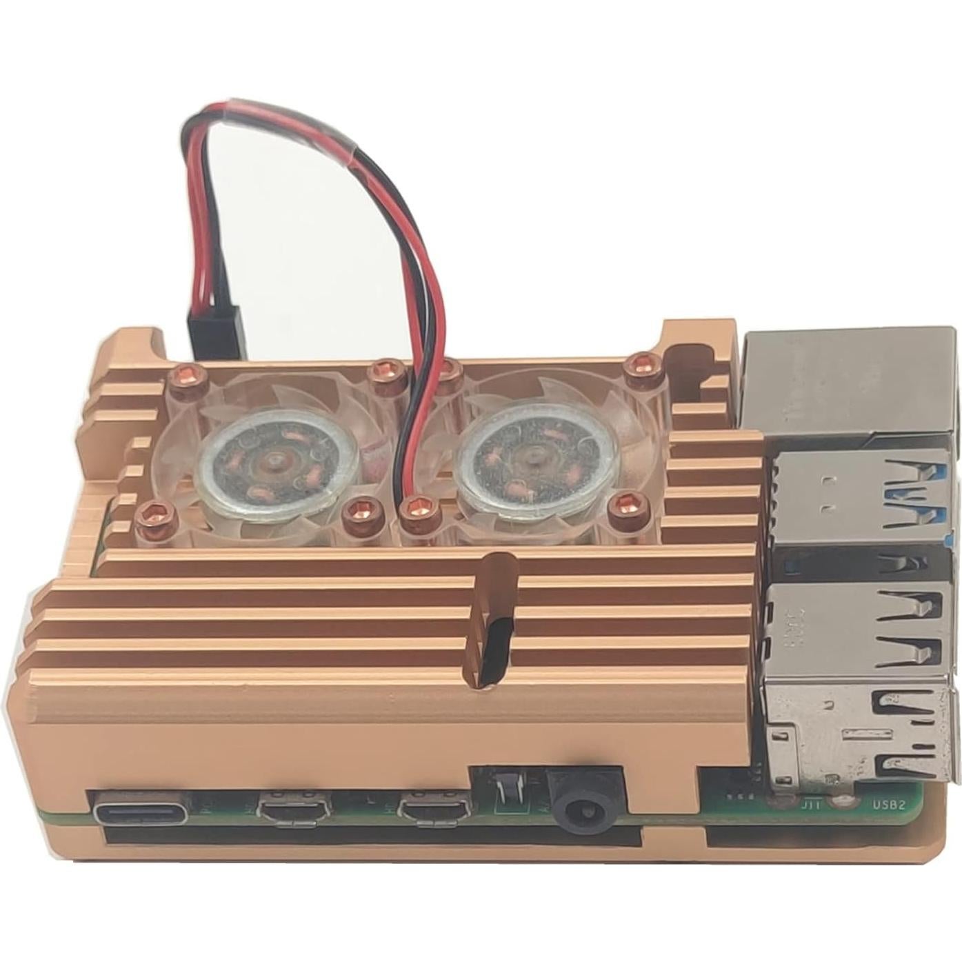 Caja de Aluminio para Raspberry Pi 4B con Doble Ventilador