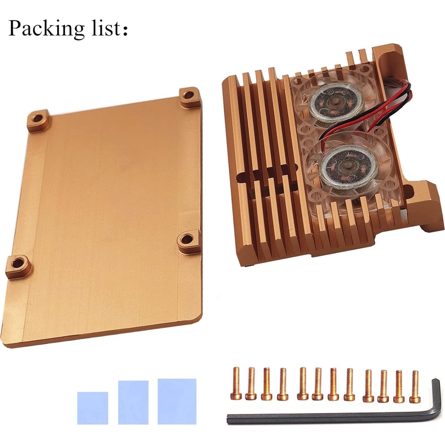 Caja de Aluminio para Raspberry Pi 4B con Doble Ventilador