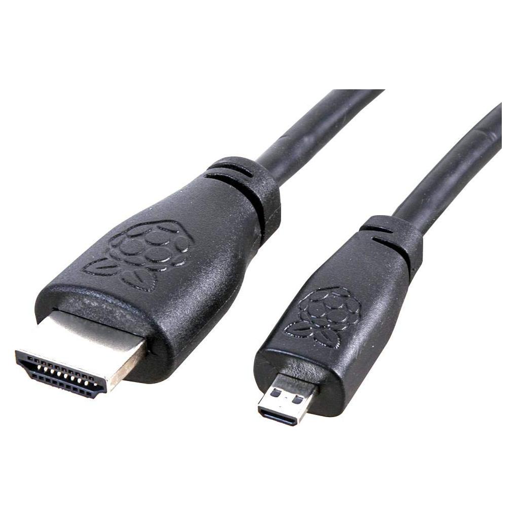 Cable Micro-HDMI a HDMI Raspberry Pi 4 2 Metros Negro