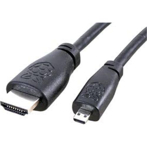 Cable Micro-HDMI a HDMI Raspberry Pi 4 2 Metros Negro
