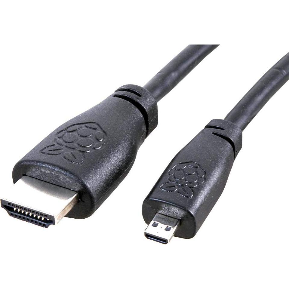 Cable Micro-HDMI a HDMI Raspberry Pi 4 2 Metros Negro