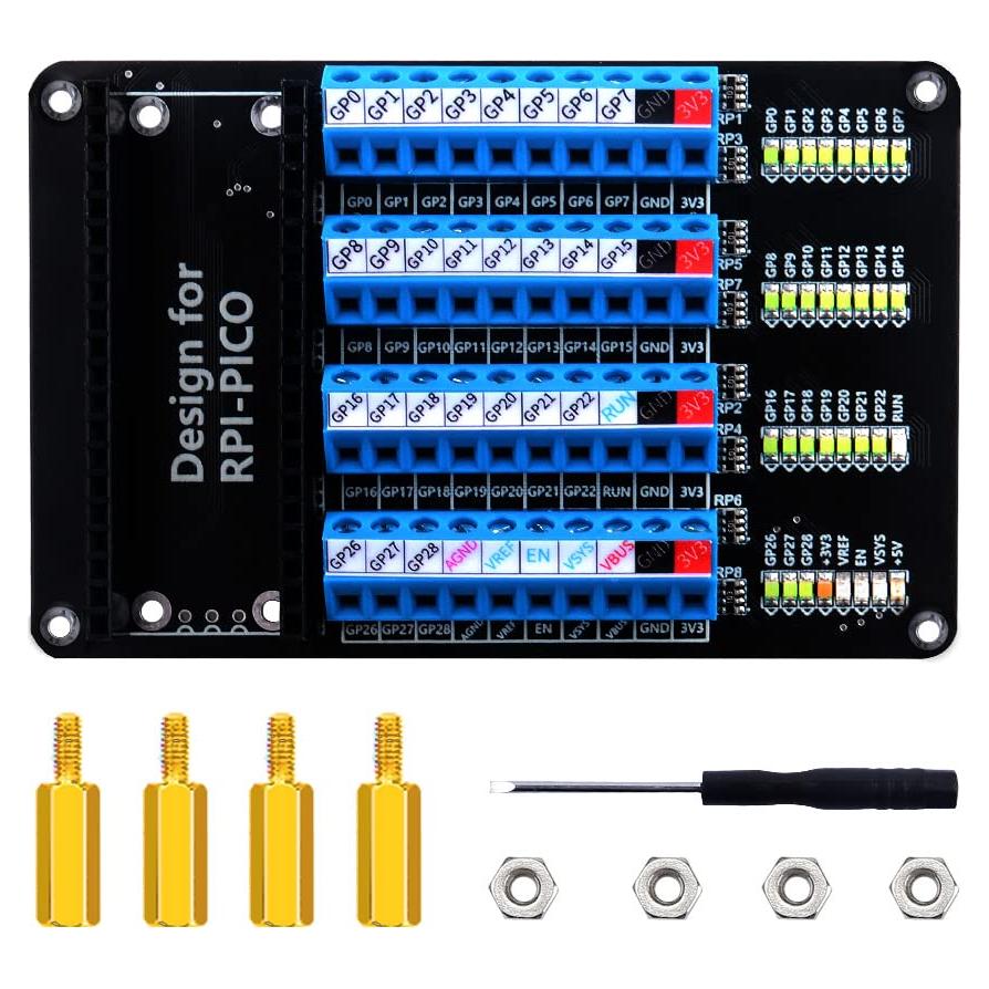 Placa de Expansión GeeekPi para Raspberry Pi Pico W - Terminal de Tornillo