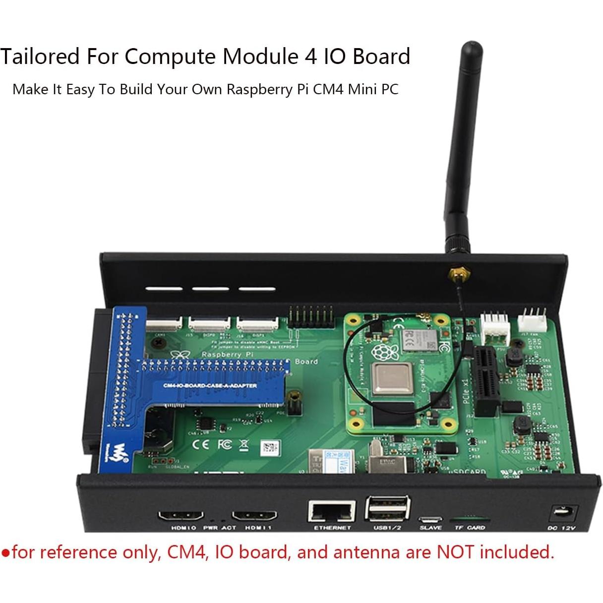 Caja de Metal con Ventilador para Raspberry Pi 4 - Waveshare