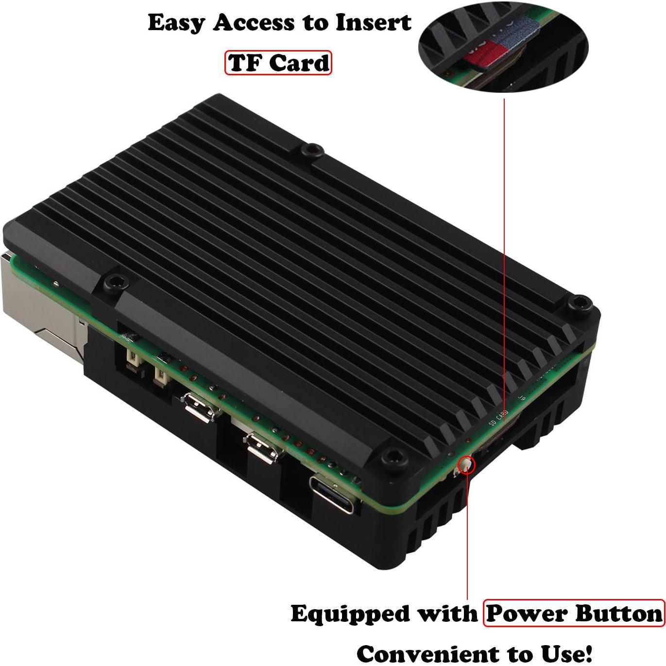 Caja de Aluminio ZDE para Raspberry Pi 5 con Ventilador PWM