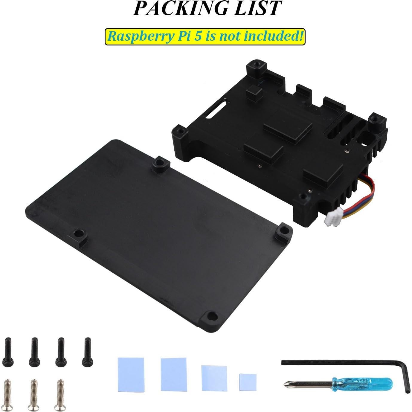 Caja de Aluminio ZDE para Raspberry Pi 5 con Ventilador PWM