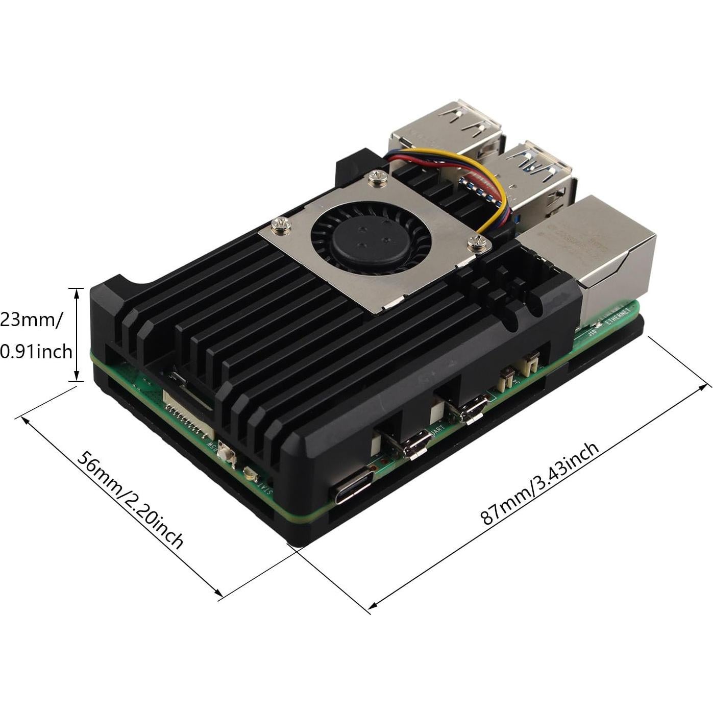 Caja de Aluminio ZDE para Raspberry Pi 5 con Ventilador PWM