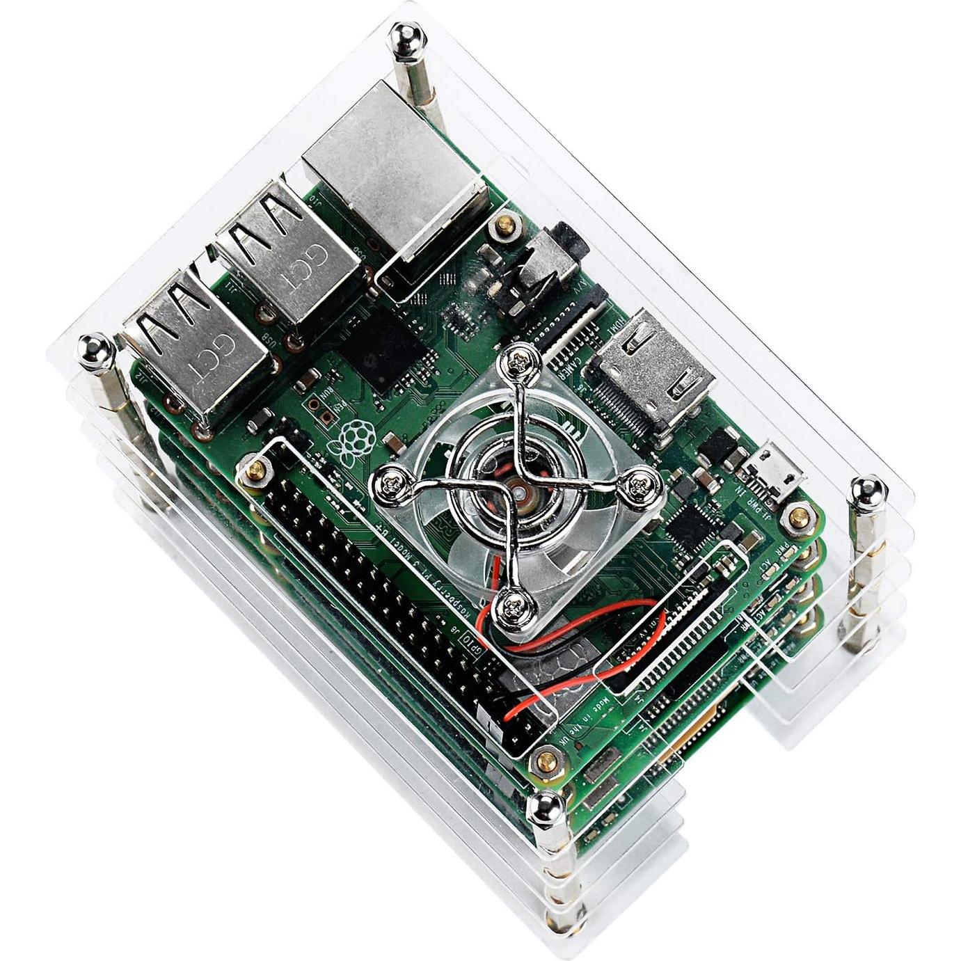 Caja Clúster GeeekPi para Raspberry Pi 4/3 con Ventiladores