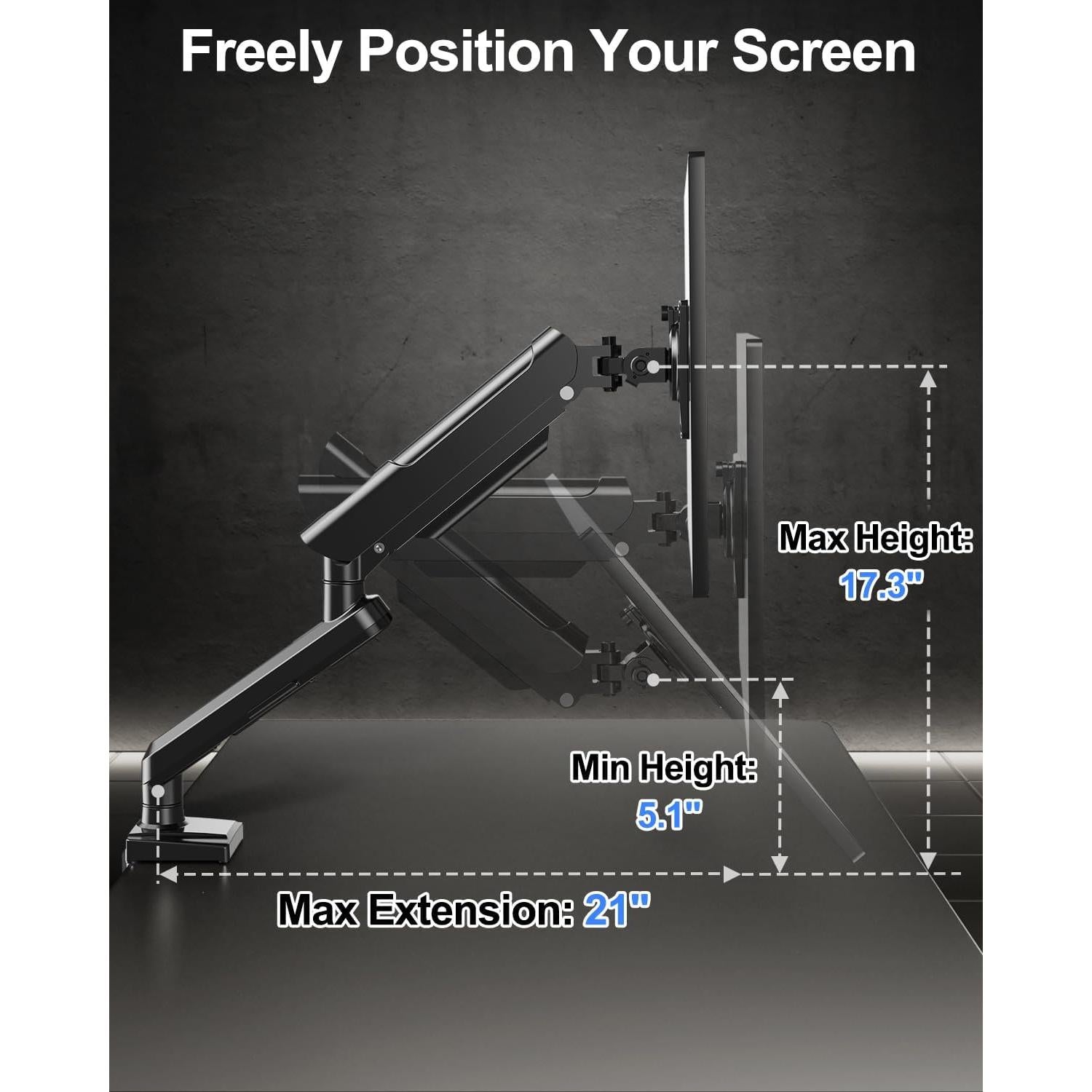 Soporte de Monitor ErgoFocus 13-32" Ajustable VESA 2-10 kg
