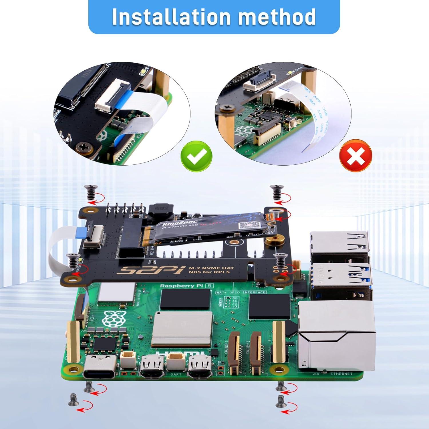 Adaptador M.2 NVMe a PCIe GeeekPi N05 para Raspberry Pi 5
