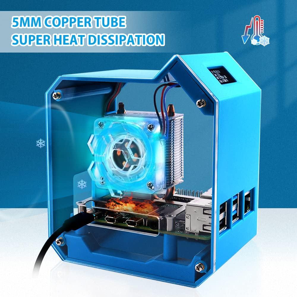 Kit Torre Mini GeeekPi con Fuente QC3.0 y Enfriador para Raspberry Pi 4