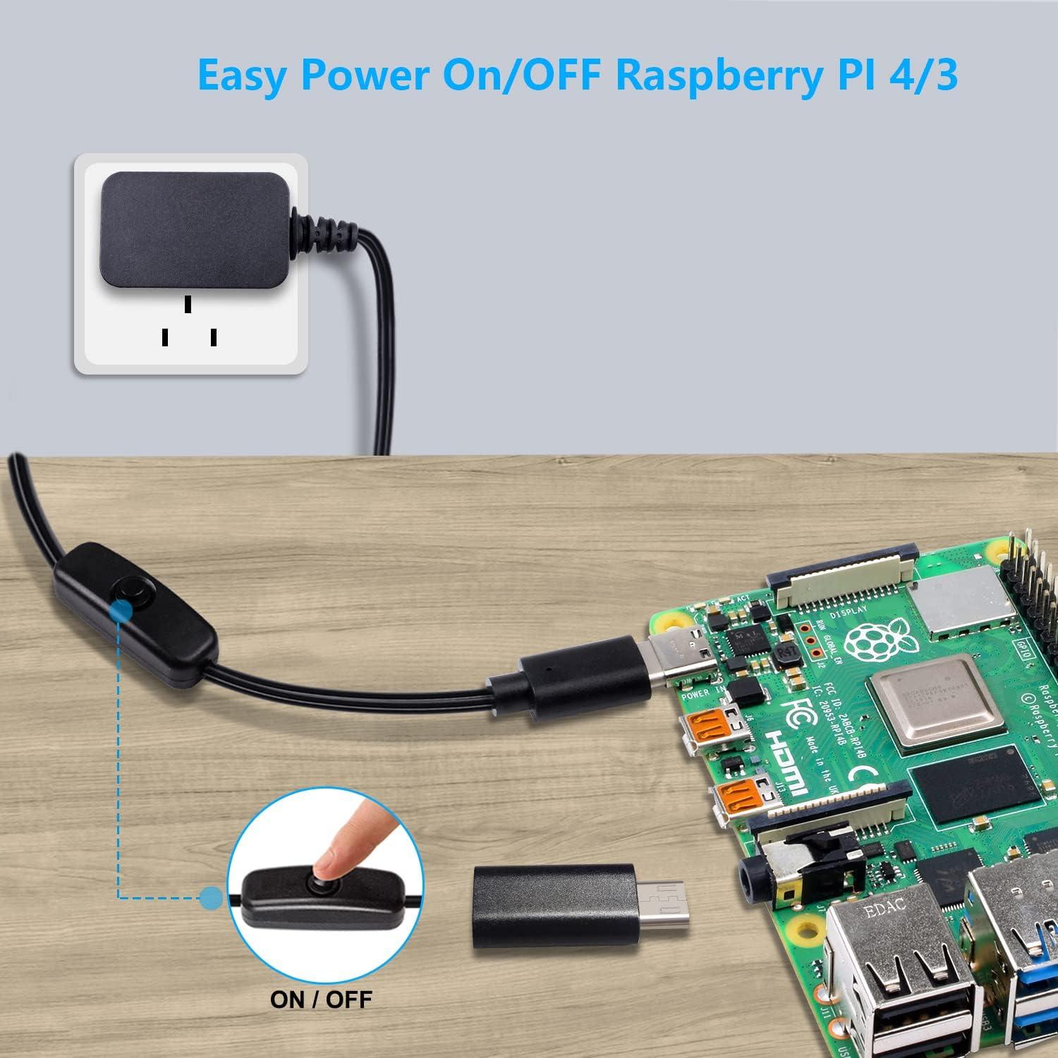 Fuente de Alimentación USB-C 5.1V 3A Smraza para Raspberry Pi 4