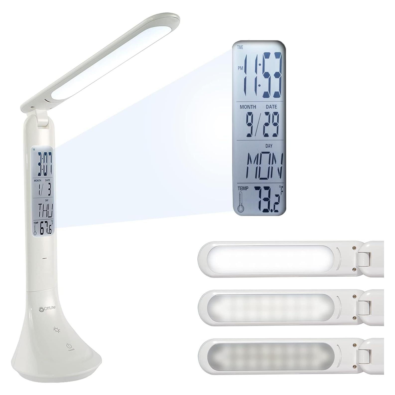 Lámpara de Tarea OttLite ClearSun LED Recargable 27-38 cm