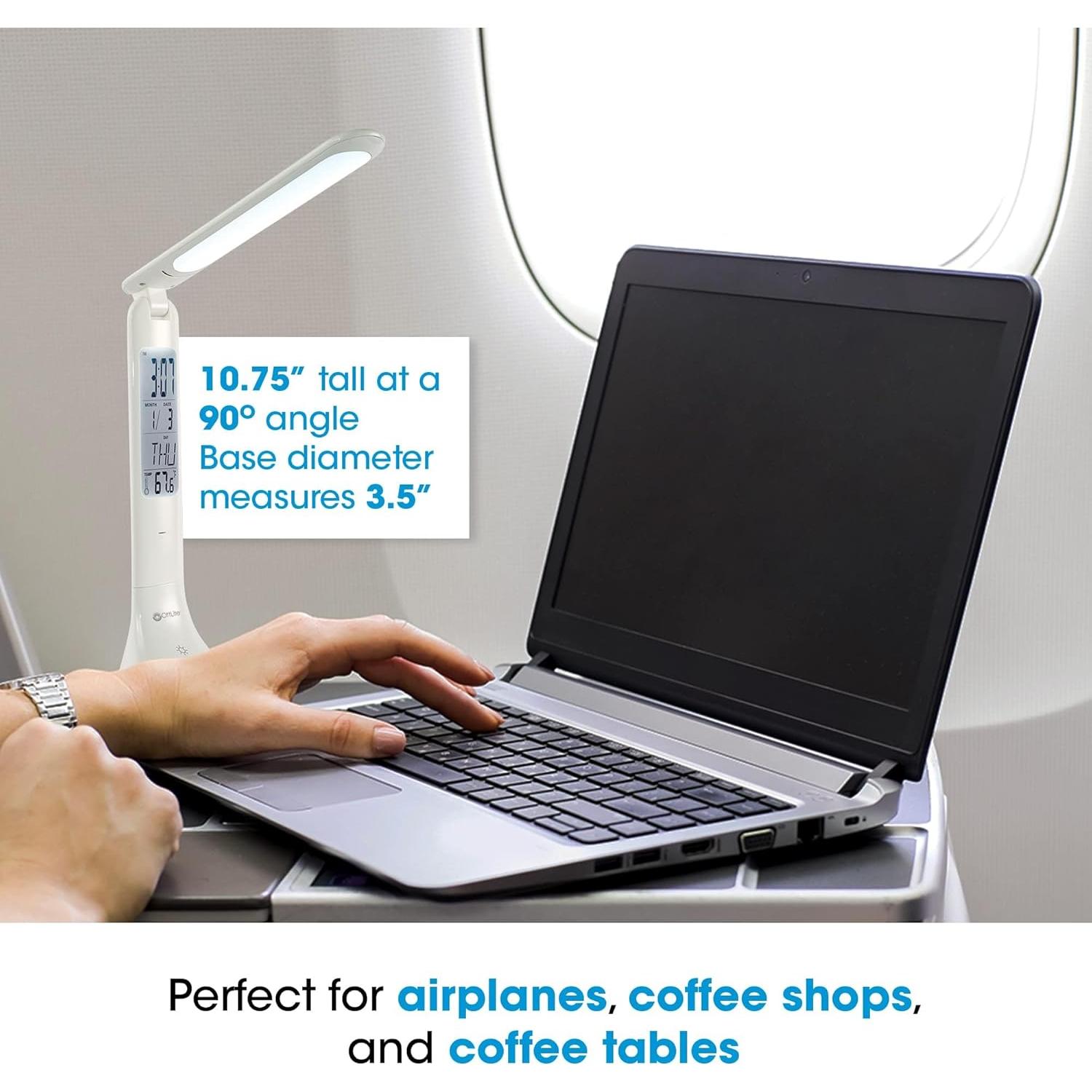 Lámpara de Tarea OttLite ClearSun LED Recargable 27-38 cm