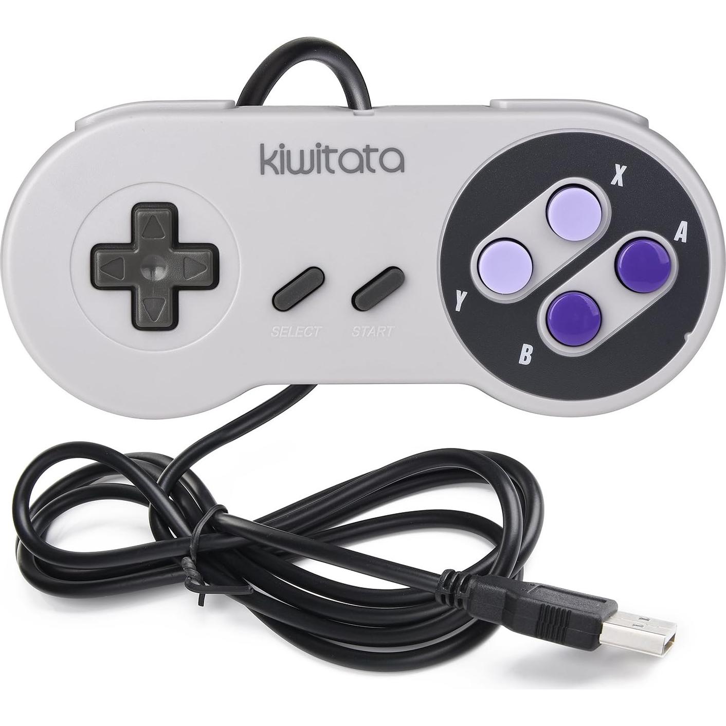 Controlador USB KIWITATA SNES 2X para Juegos Retro PC Mac