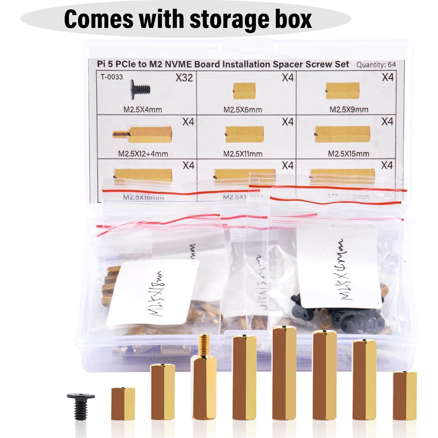 Kit de Tornillos y Espaciadores GeeekPi para Raspberry Pi 5