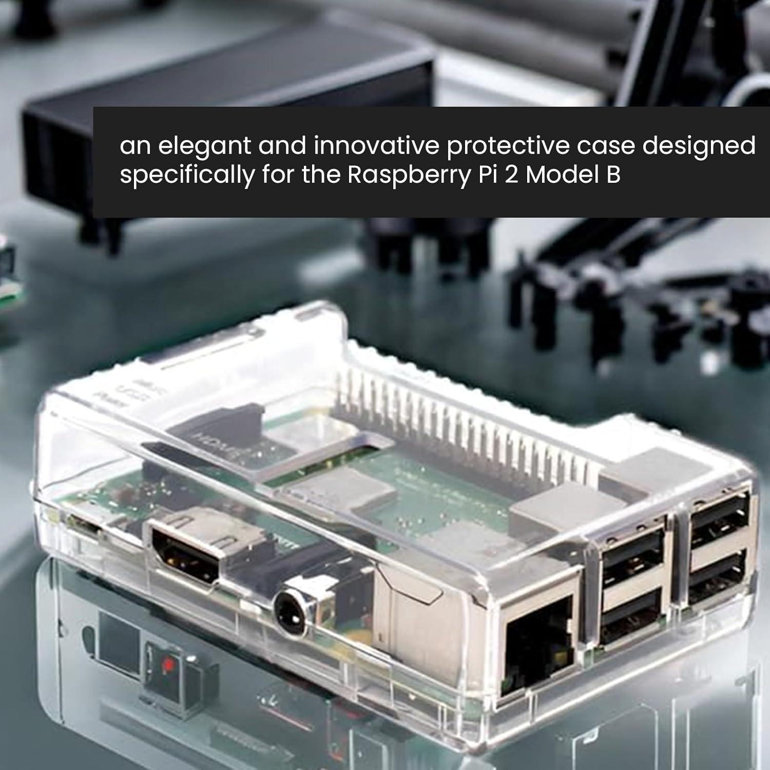 Raspberry Pi 3 Model B+ Transparent Case - Access to All Ports