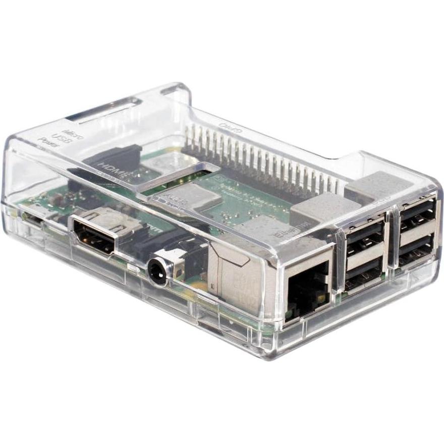 Raspberry Pi 3 Model B+ Transparent Case - Access to All Ports