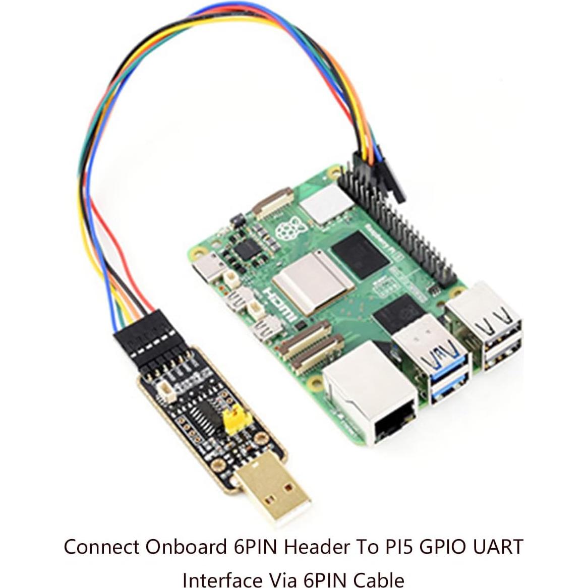 Módulo Depurador USB a UART Wonrabai para Raspberry Pi 5