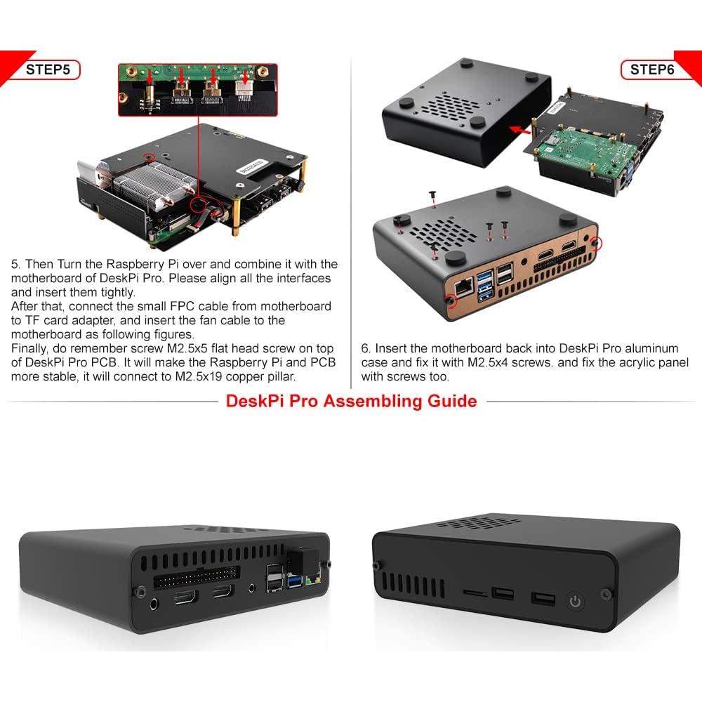 Kit NAS GeeekPi DeskPi Pro V2 para Raspberry Pi 4 con Cooler