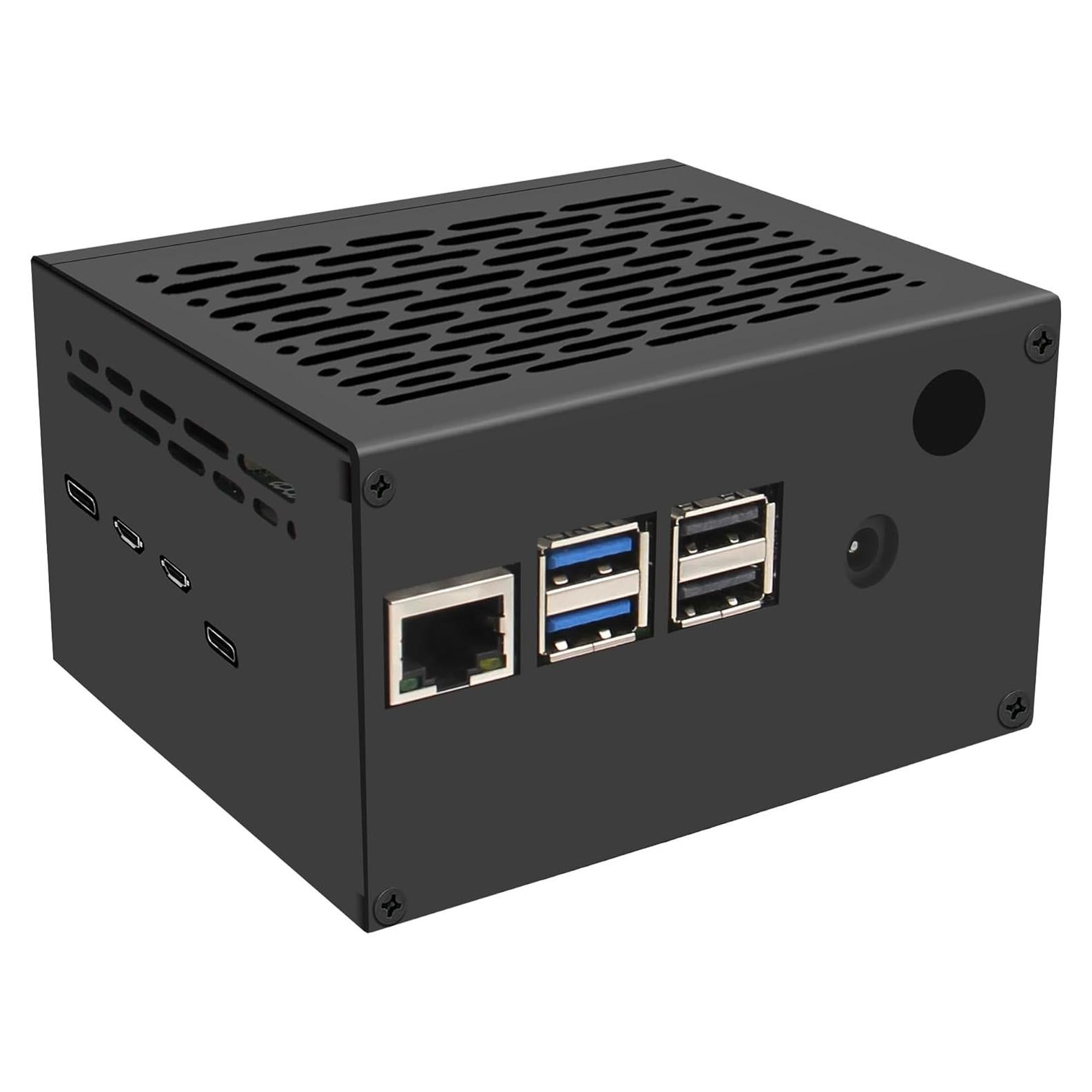 Caja de Metal Geekworm X1206-C1 para Raspberry Pi 5 con UPS