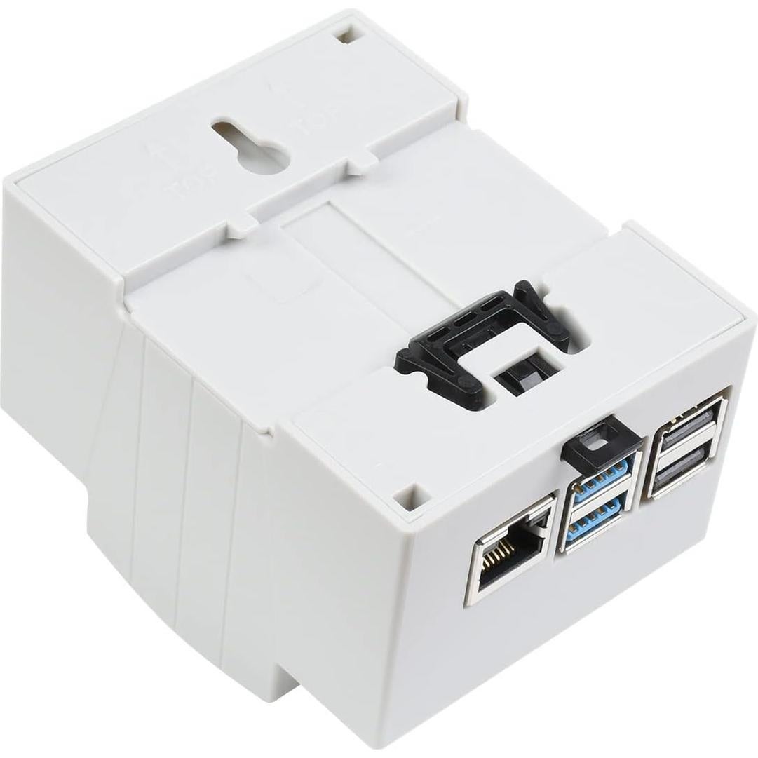 Caja ABS para Raspberry Pi 4 Waveshare con soporte DIN