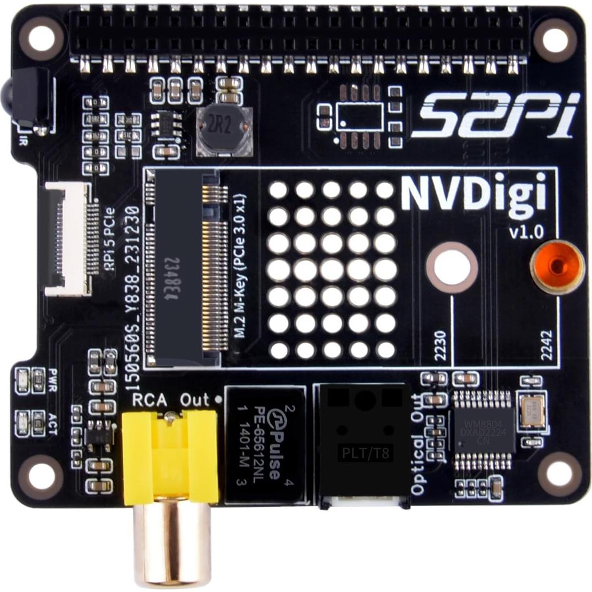 Placa de Expansión GeeekPi NVDigi para Raspberry Pi 5 HiFi Digi