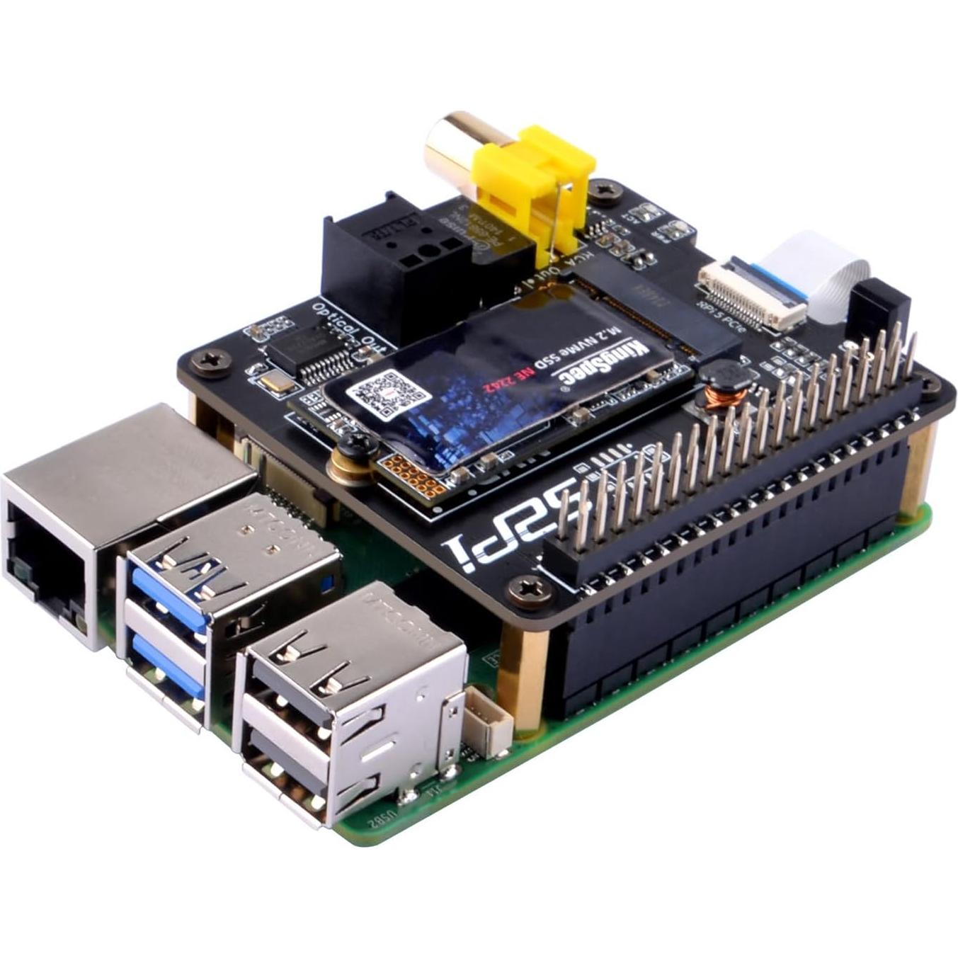 Placa de Expansión GeeekPi NVDigi para Raspberry Pi 5 HiFi Digi