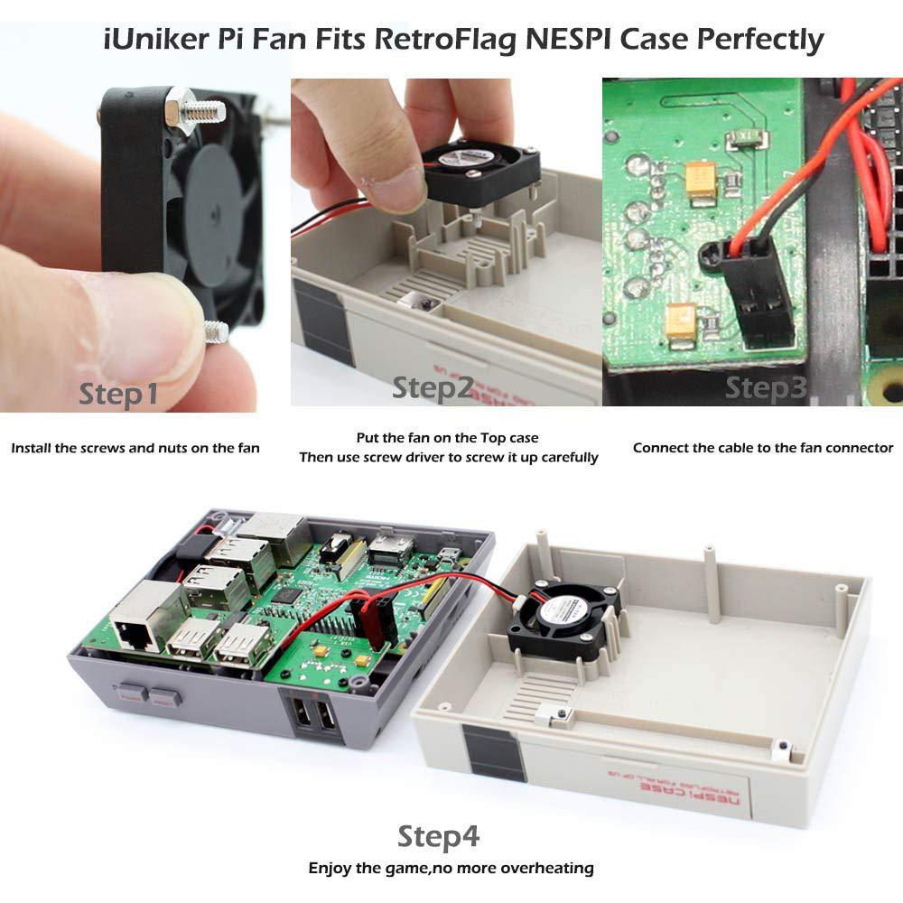 Ventilador de Enfriamiento Raspberry Pi AOICRIE 8 Piezas 3.3V/5V