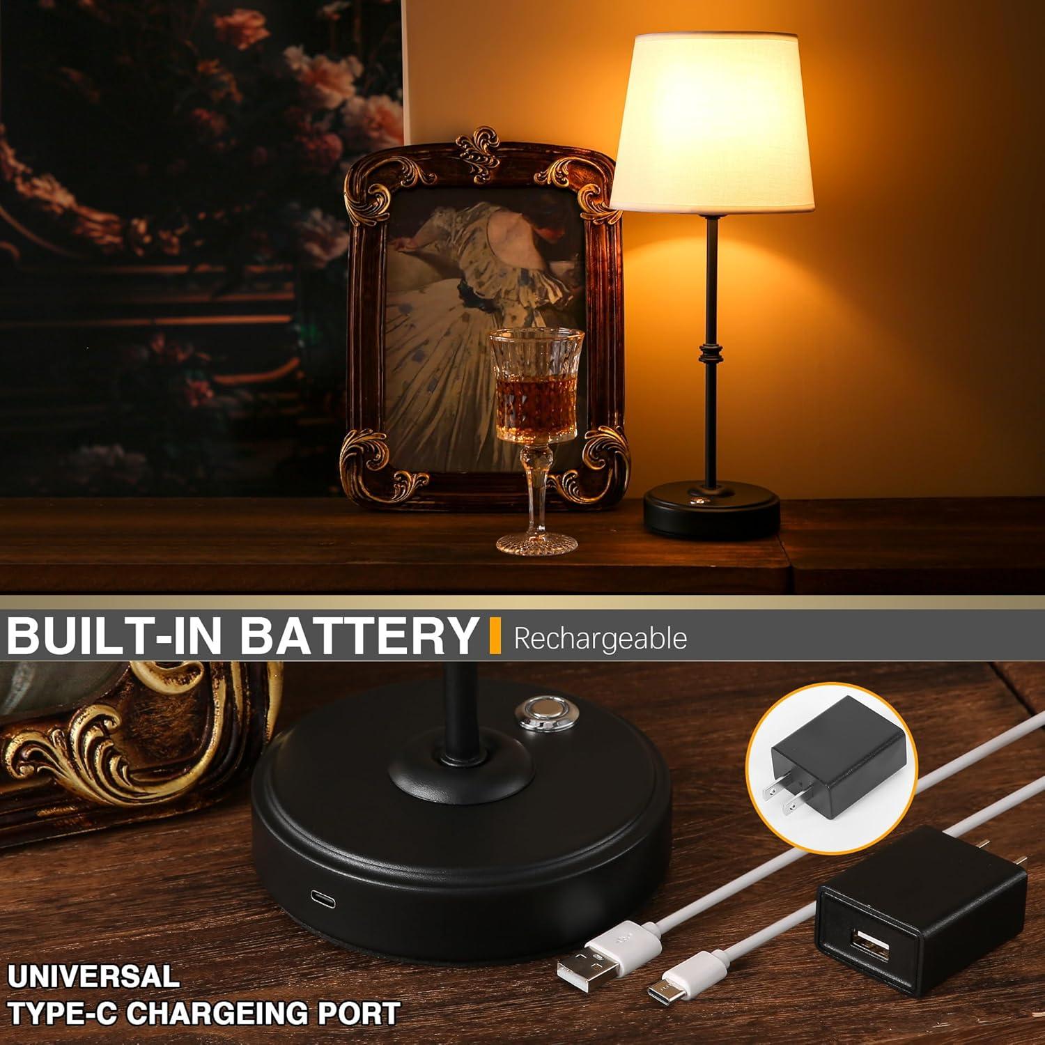 Lámpara de Mesa LED Anxingtools Recargable 5200mAh Negra