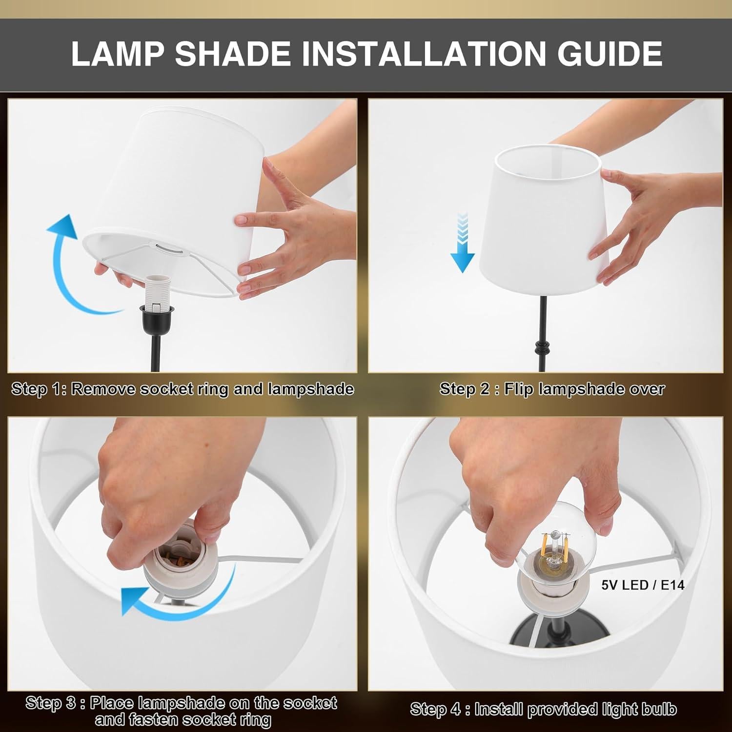Lámpara de Mesa LED Anxingtools Recargable 5200mAh Negra