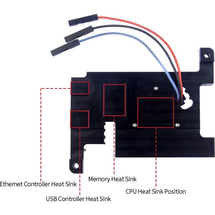 Disipador de Aluminio GeeekPi con Ventilador PWM para Raspberry Pi 4B