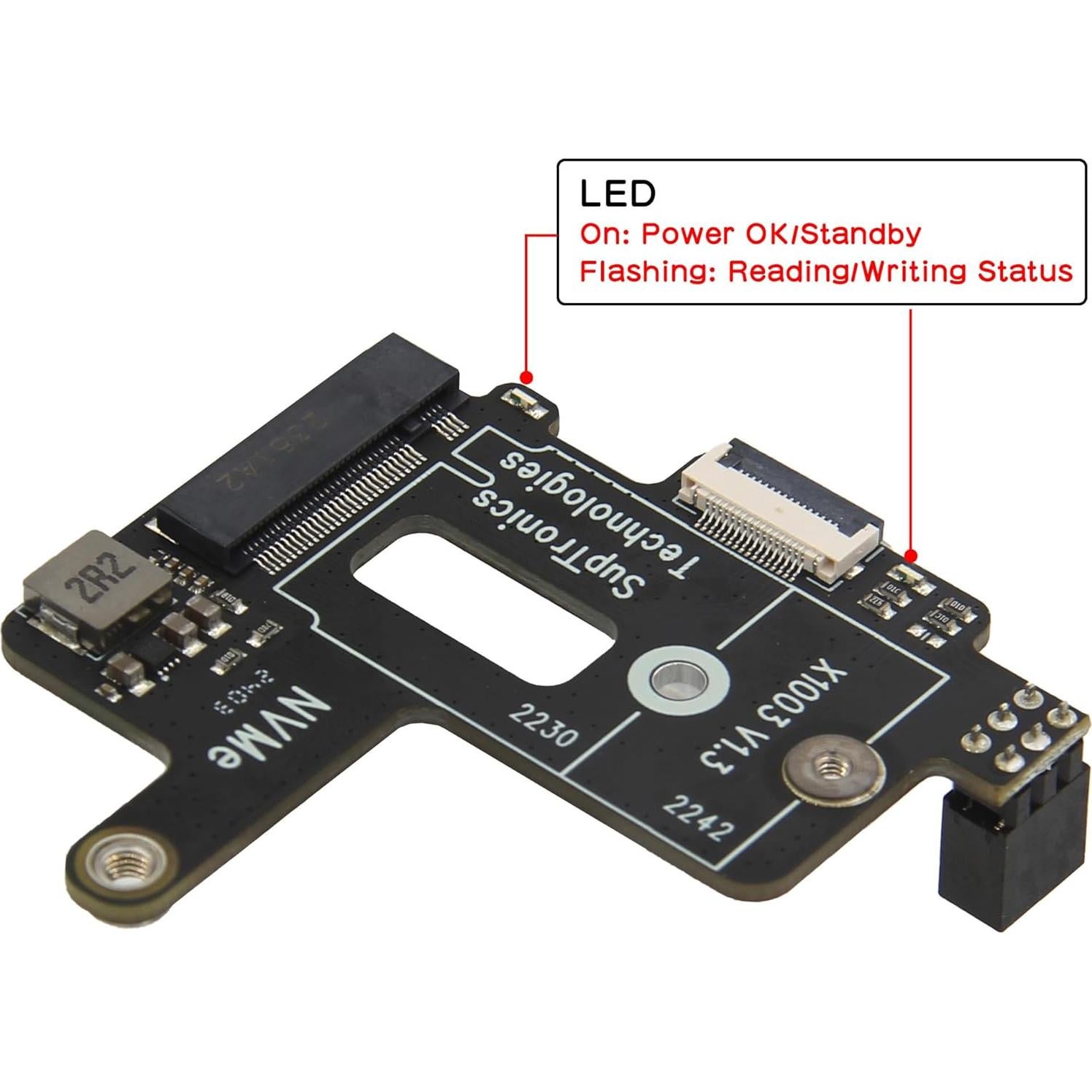 Geekworm X1003 PCIe a M.2 HAT para Raspberry Pi 5 - Soporte NVMe