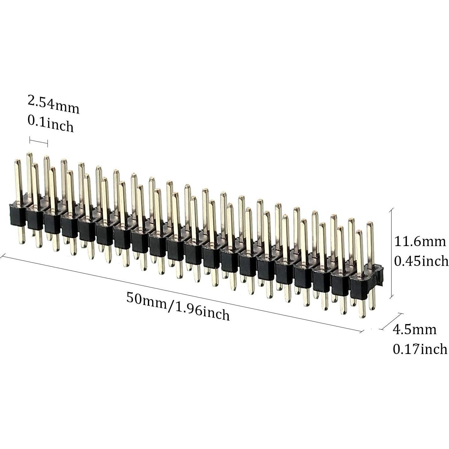 Conector de encabezado macho 2x20 pines Frienda - 20 piezas