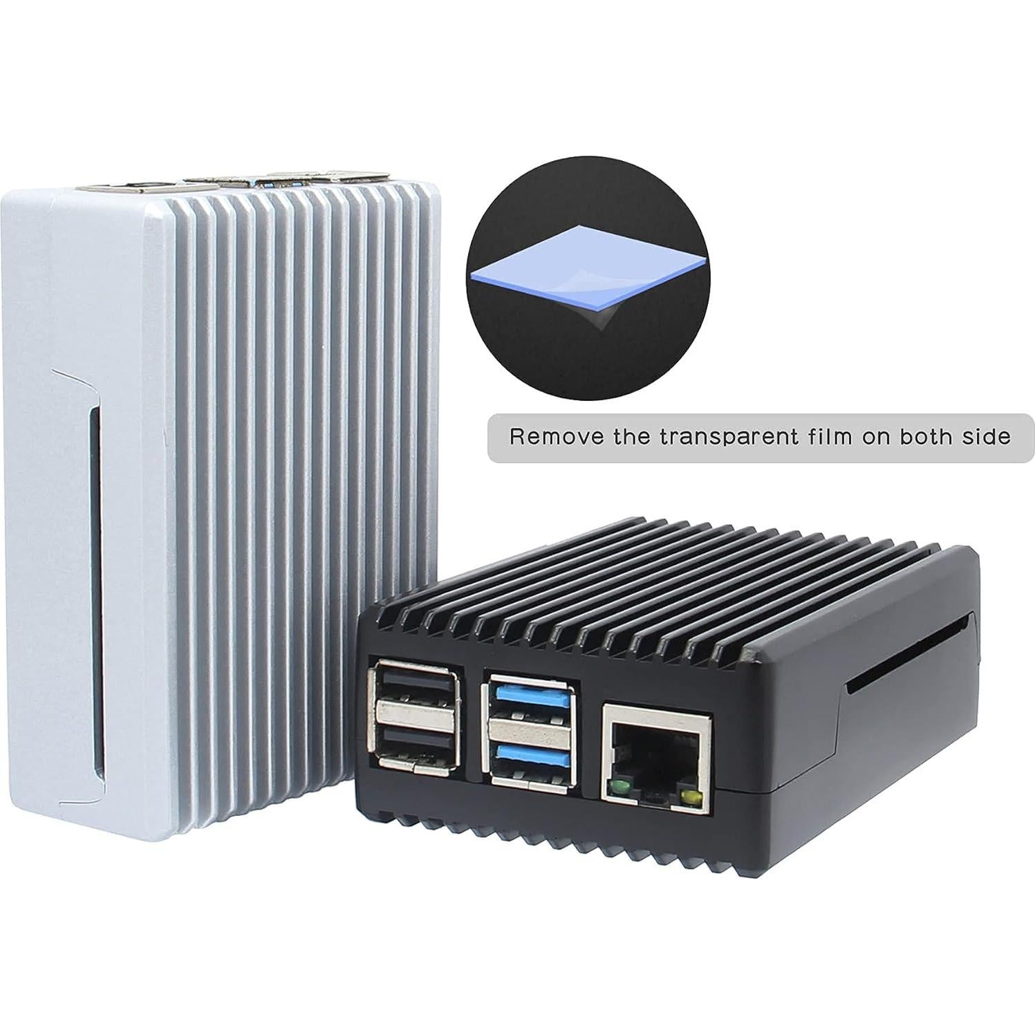 Caja de Aluminio Geekworm P173 para Raspberry Pi 4B + Adaptador 5V 4A