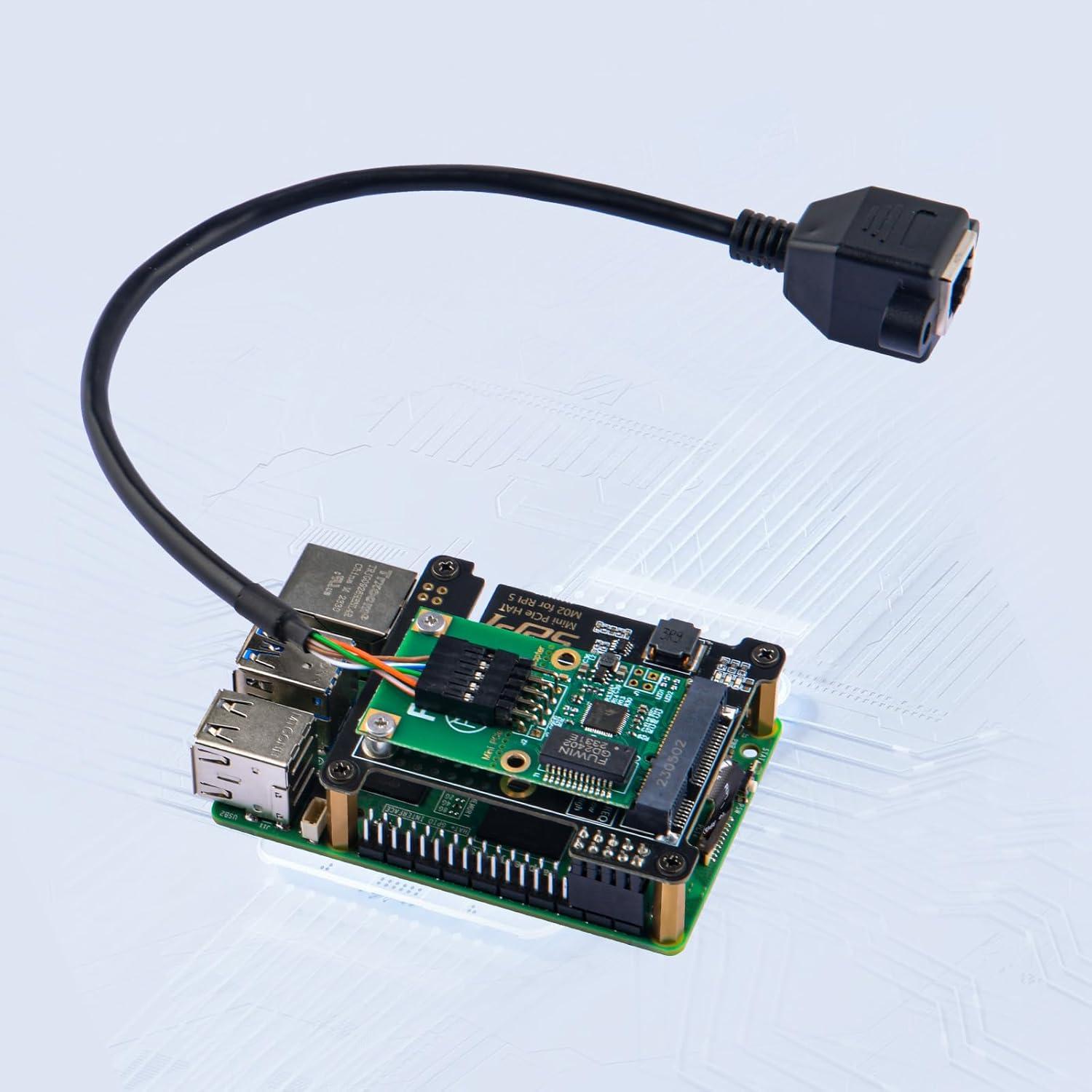 Adaptador Mini PCIe GeeekPi HAT M02 para Raspberry Pi 5