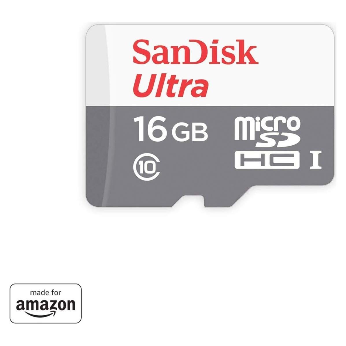 Tarjeta de Memoria MicroSD SanDisk 16GB Clase 10 para Fire