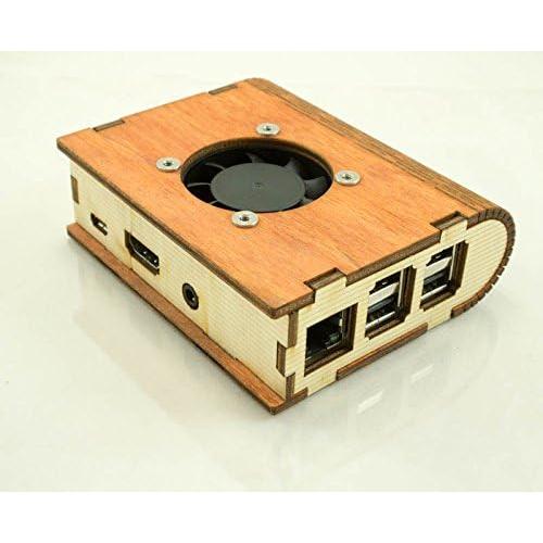 Funda de Madera C4Labs con Ventilador para Raspberry Pi 3B+ y 2